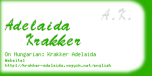adelaida krakker business card